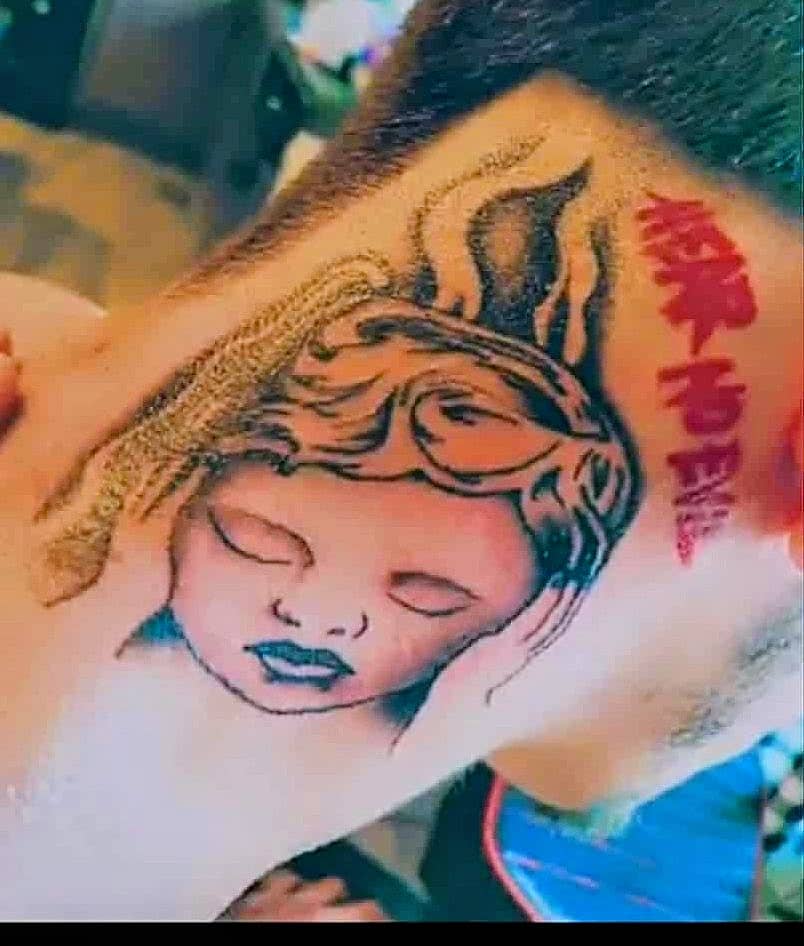 Sleeping Child Portrait with Serpent
