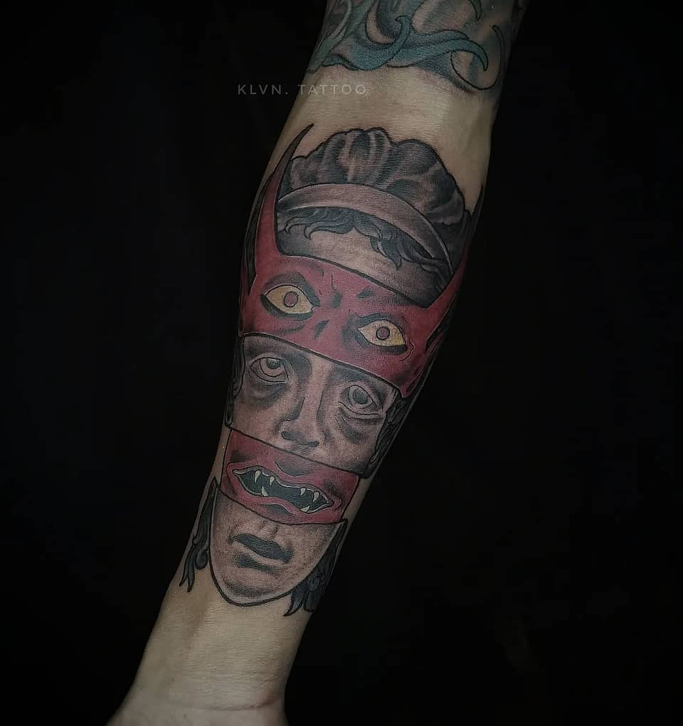 Sliced Devil Mask Portrait