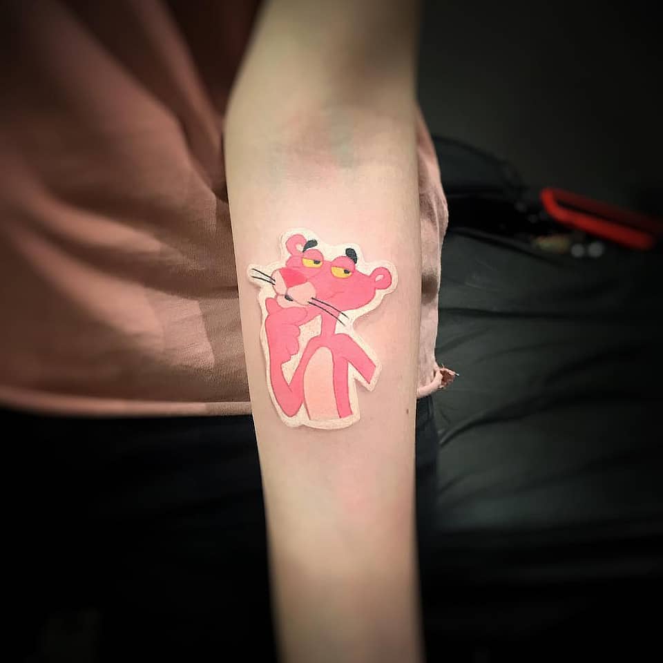 Sly Pink Panther Sticker