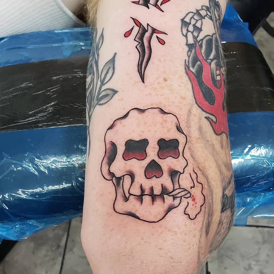 Smoldering Skull with Ember