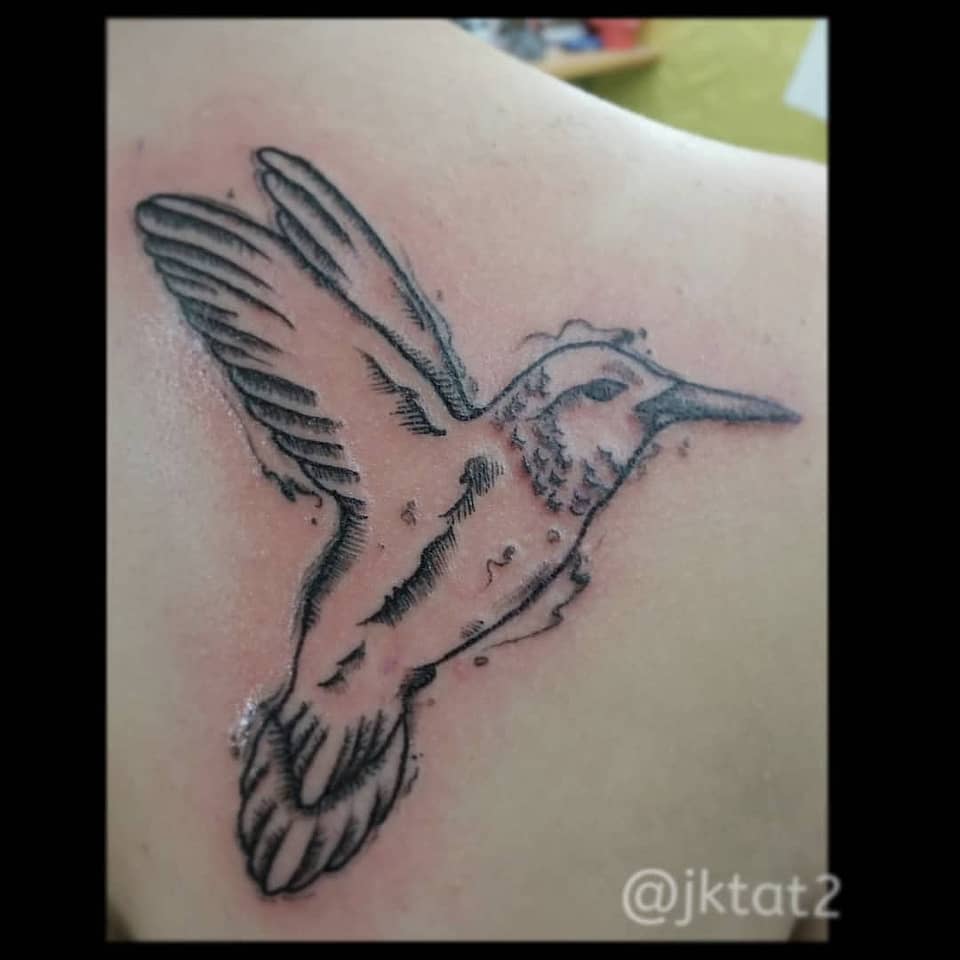 Soaring Hummingbird Linework