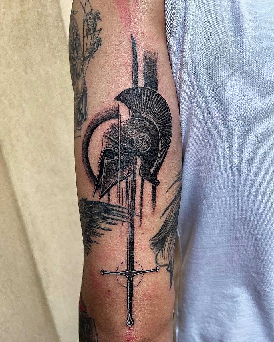 Spartan Helm and Sword