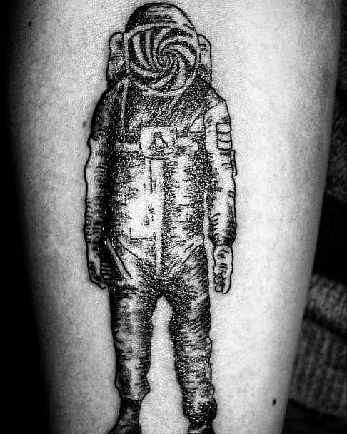 Spiral-Helmet Astronaut