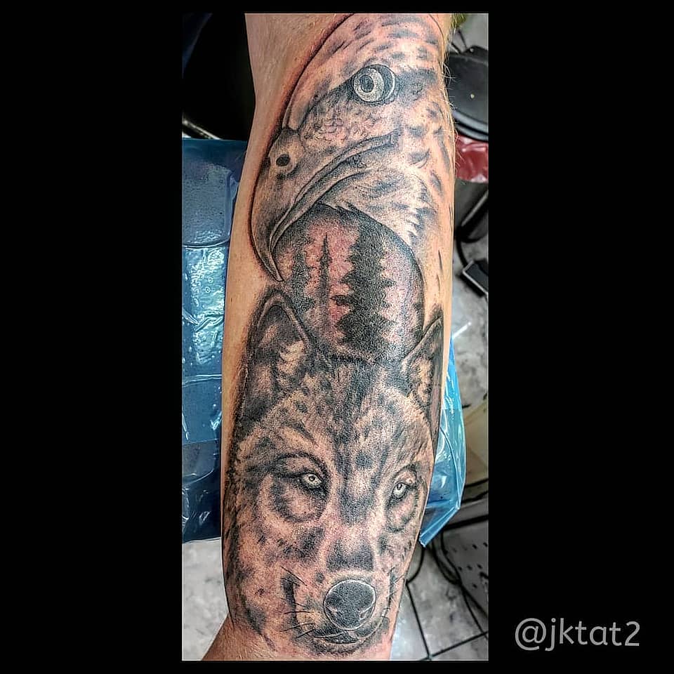 Spirit Trio: Wolf, Eagle and Forest Bear