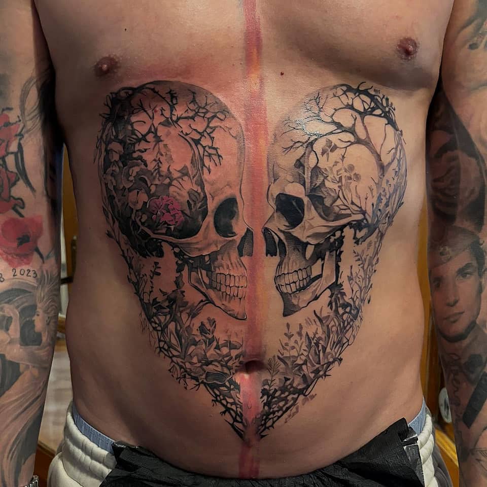 Split Skull Heart