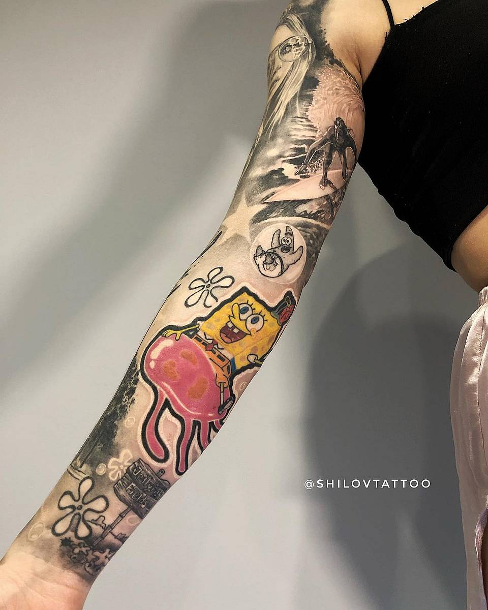 SpongeBob Jellyfishing Surf Sleeve