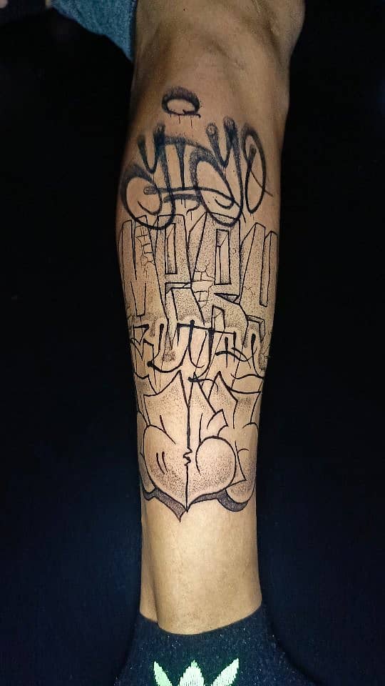 Stacked Graffiti Lettering