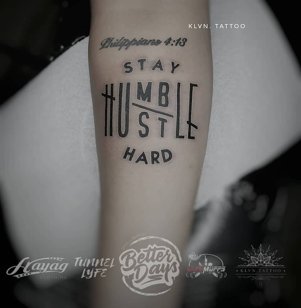 Stay Humble, Hustle Hard — Typographic Quote