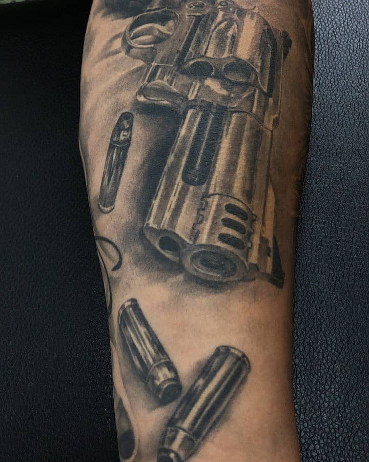 Steel Revolver and Shells