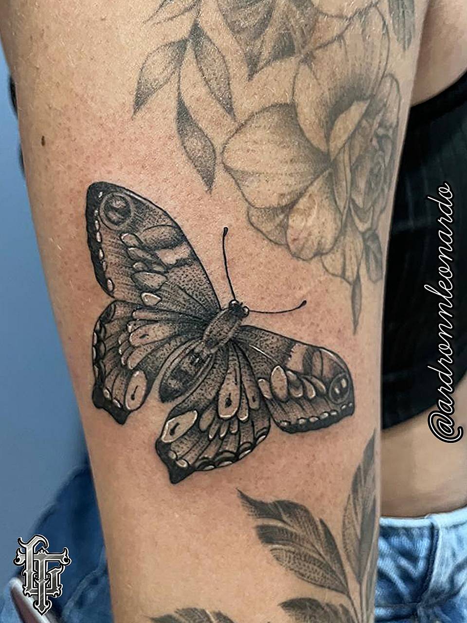 Stippled Blackwork Butterfly