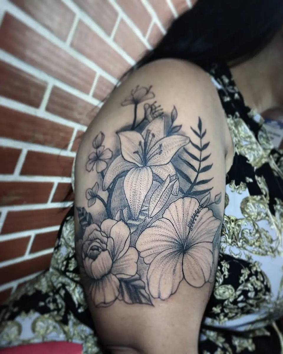 Stippled Botanical Bouquet