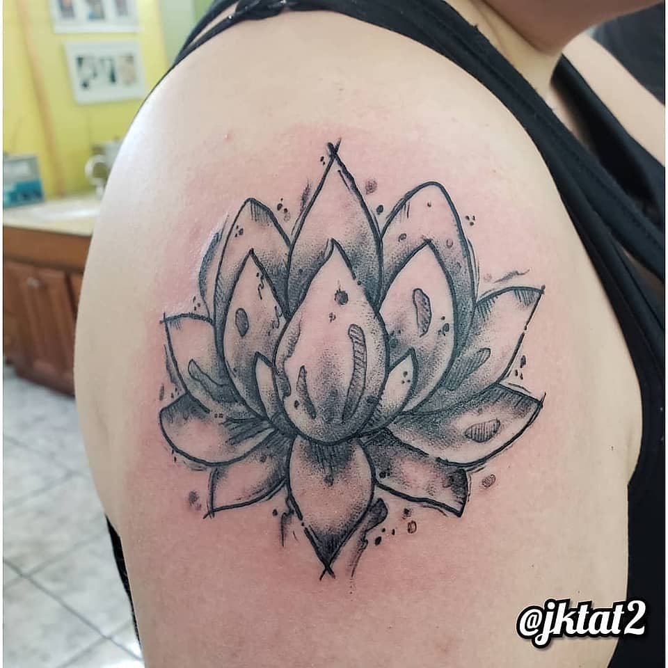 Stippled Lotus Bloom
