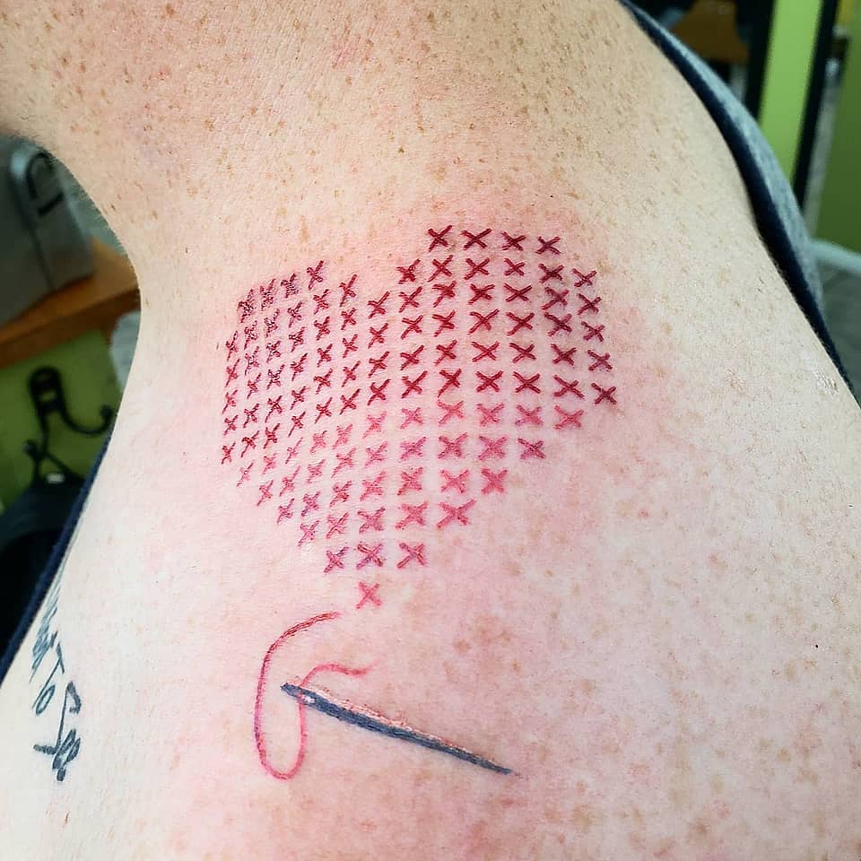 Stitched Heart Needlework