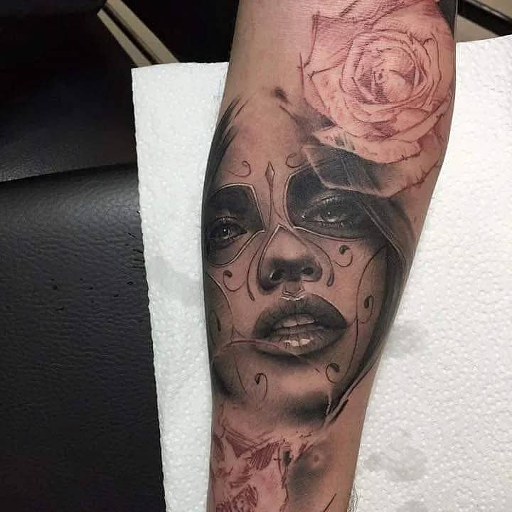 Sugar Skull Rose Portrait