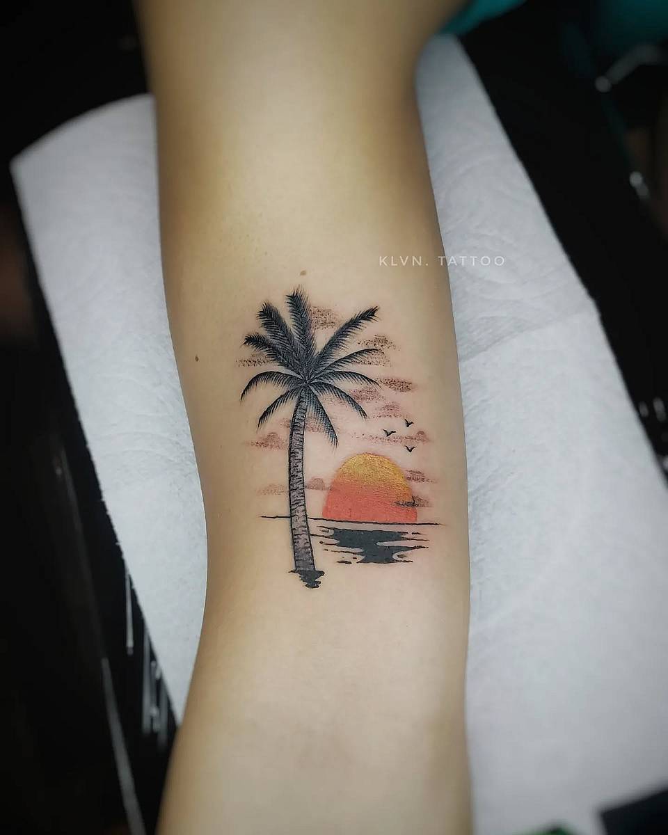 Sunset Palm