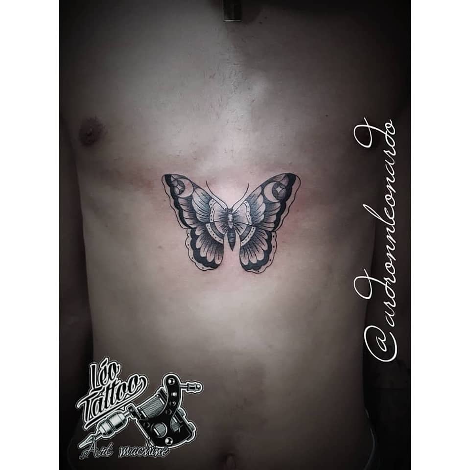 Symmetrical Blackwork Butterfly