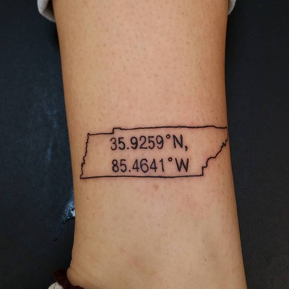 Tennessee Coordinates Outline