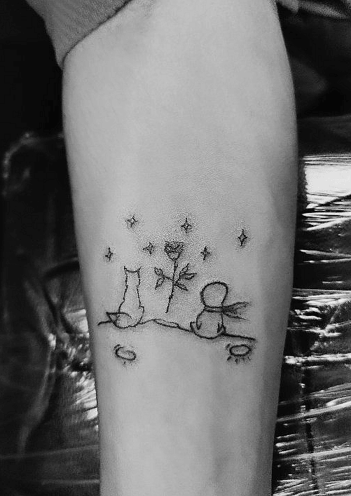 The Little Prince and the Fox Under the Stars