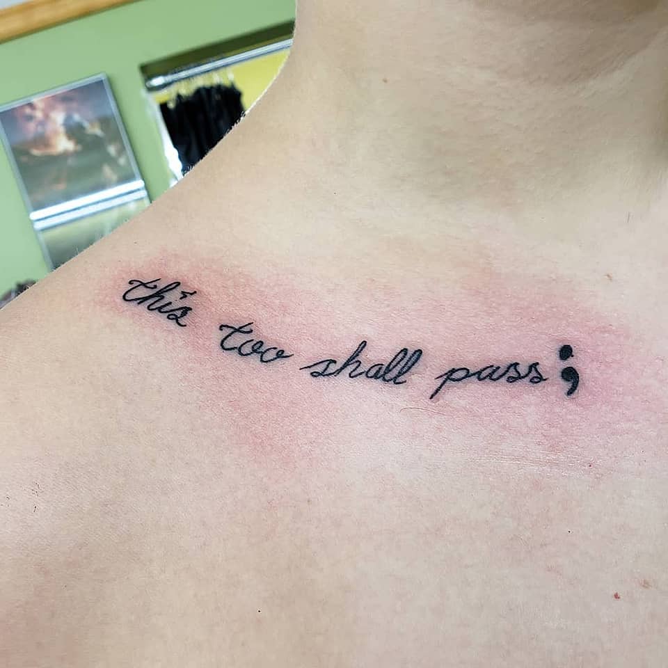 This Too Shall Pass Semicolon Script