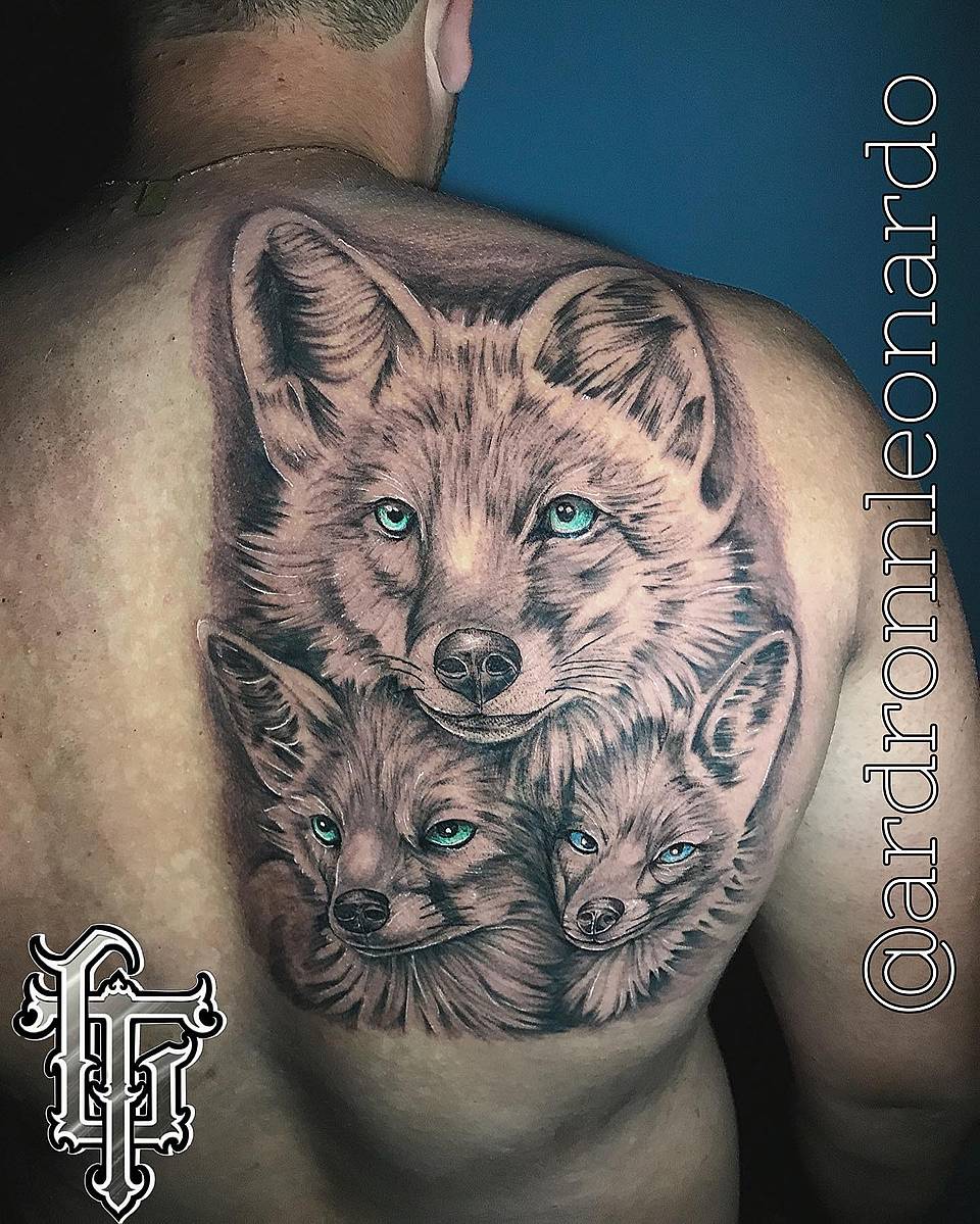 Three Foxes Portrait