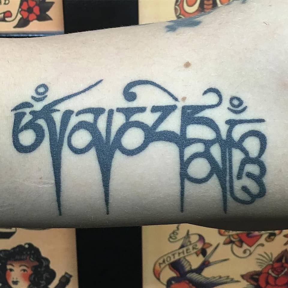 Tibetan Mantra Blackwork