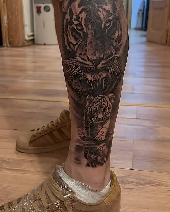 Tiger Guardian and Cub