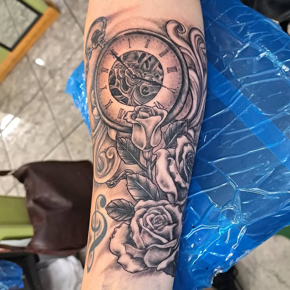 Timeless Roses Pocket Watch