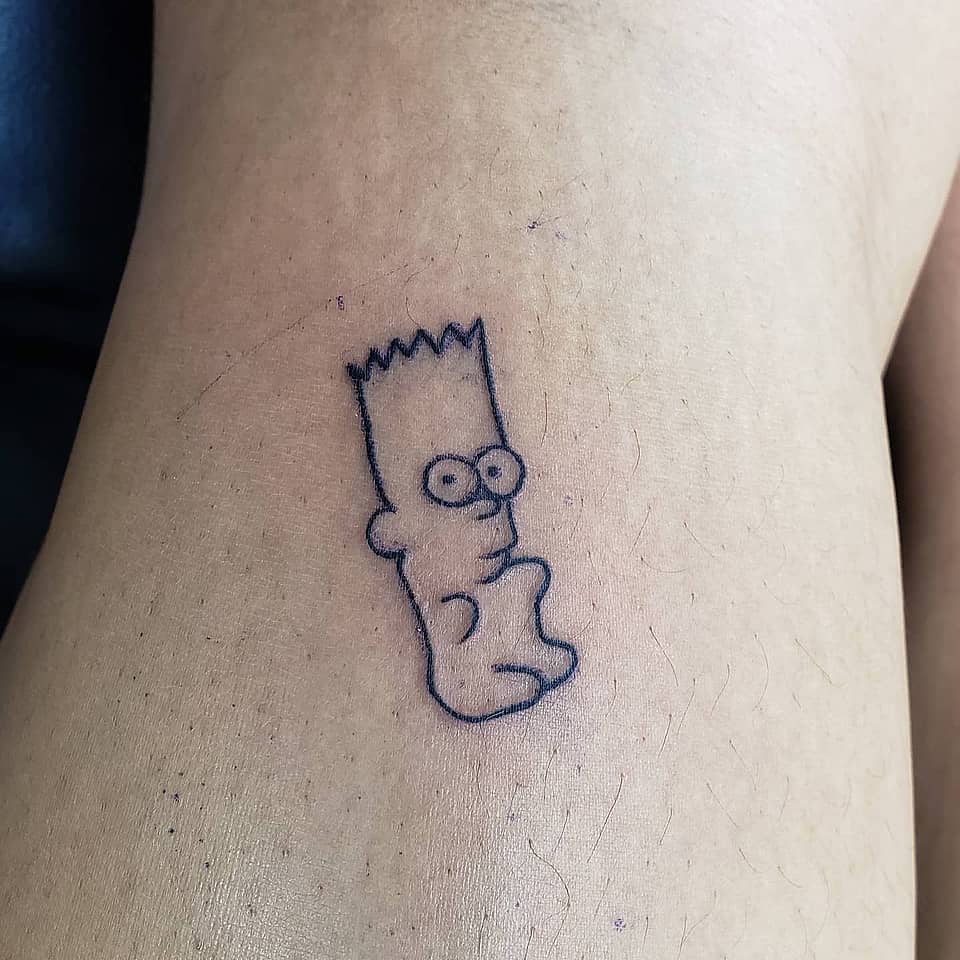 Tiny Bart Simpson Linework