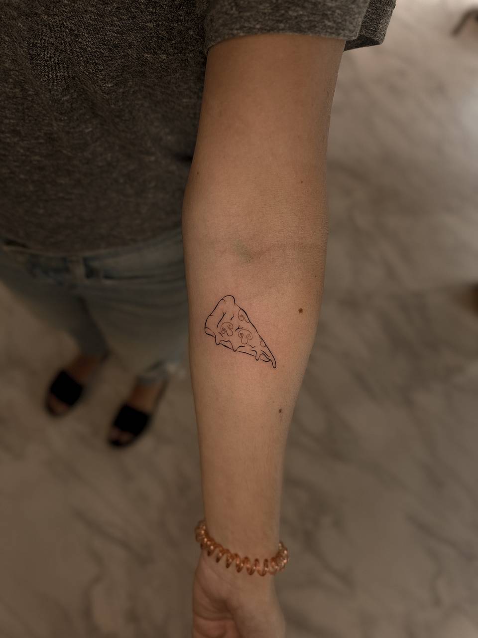 Tiny Pizza Slice Outline