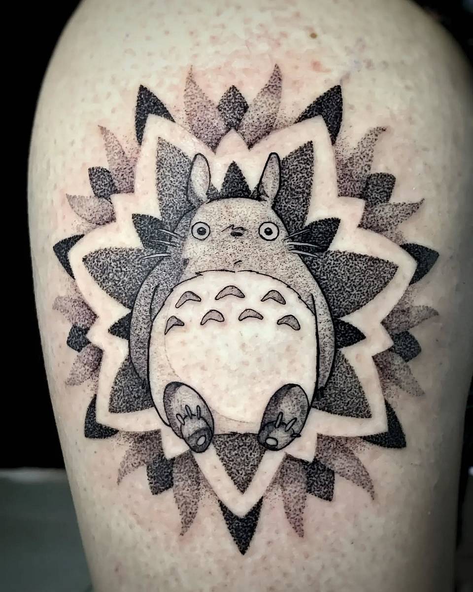 Totoro Mandala Dotwork