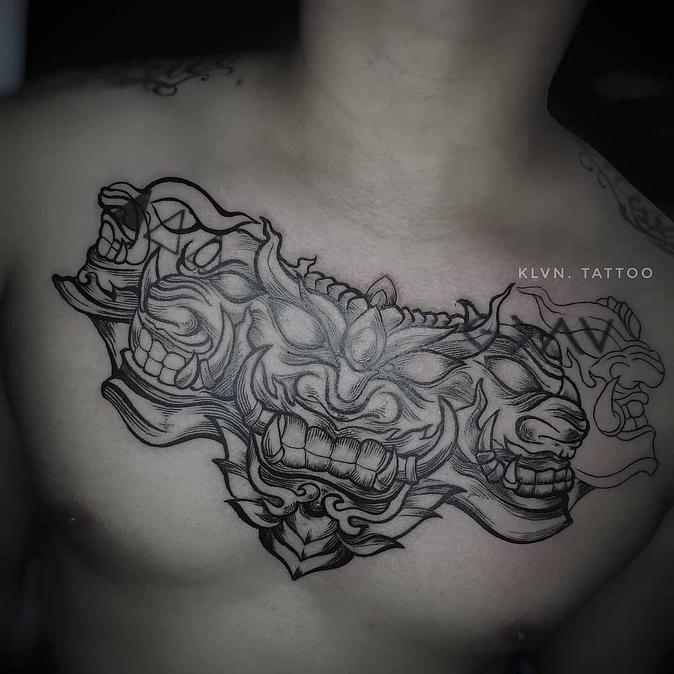 Triple Oni Chest Piece