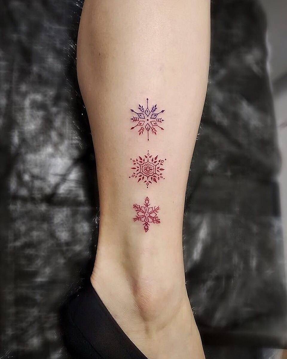 Triple Snowflake Mandalas
