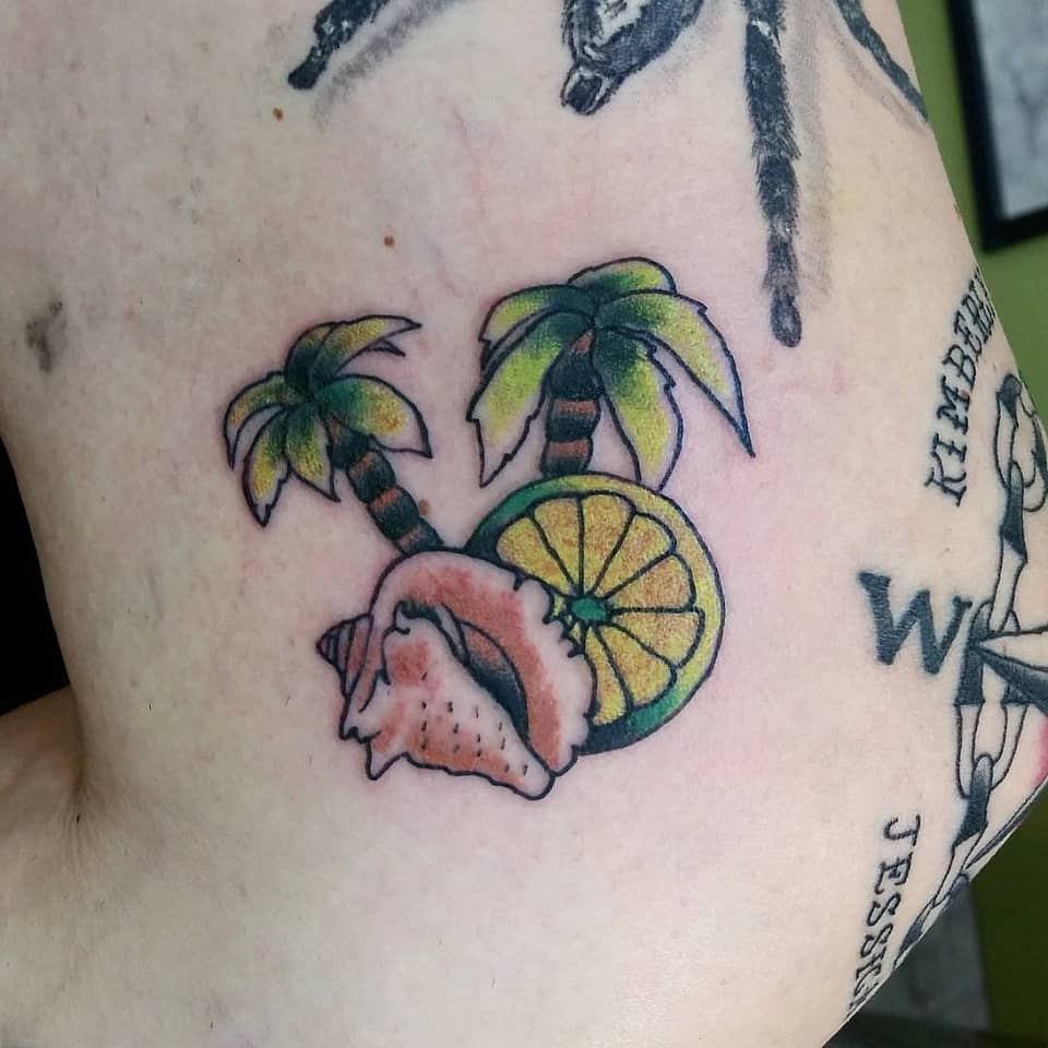 Tropical Conch and Lime Oasis