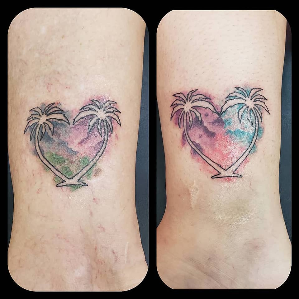 Tropical Heart Watercolor