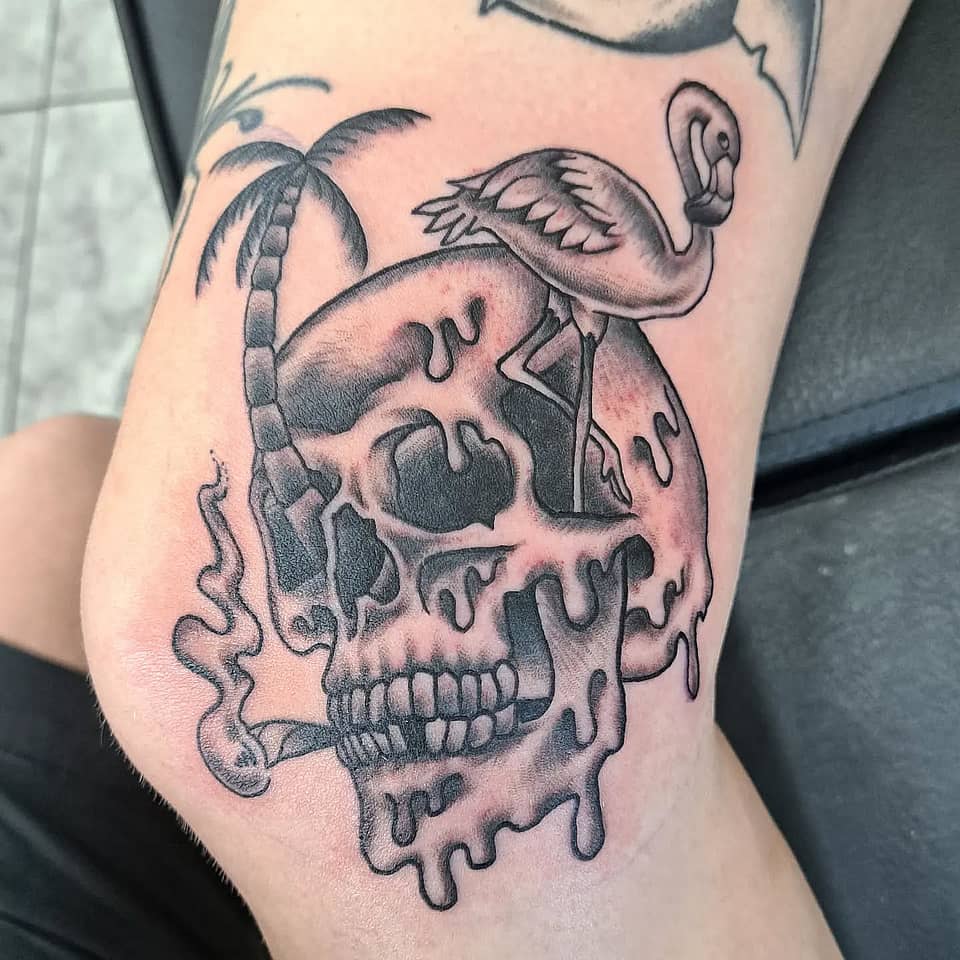 Tropical Melting Skull