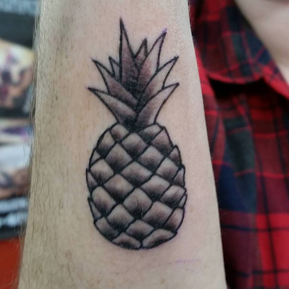 Tropical Pineapple Blackwork