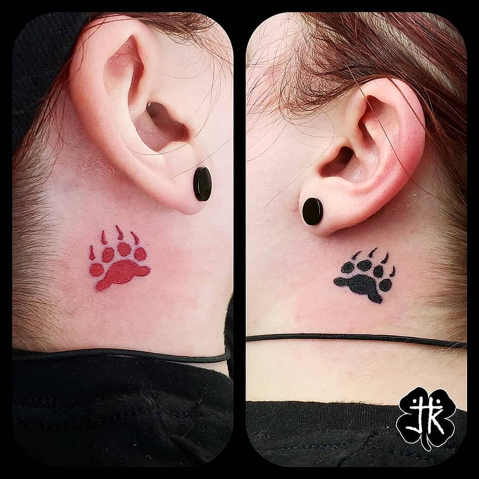 Twin Bear Paw Prints