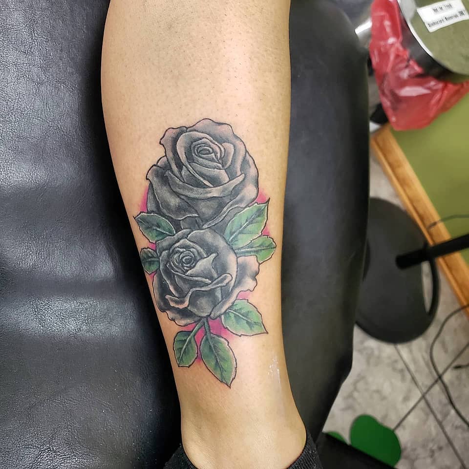 Twin Black Roses