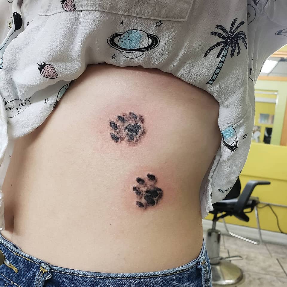 Twin Paw Prints Tribute