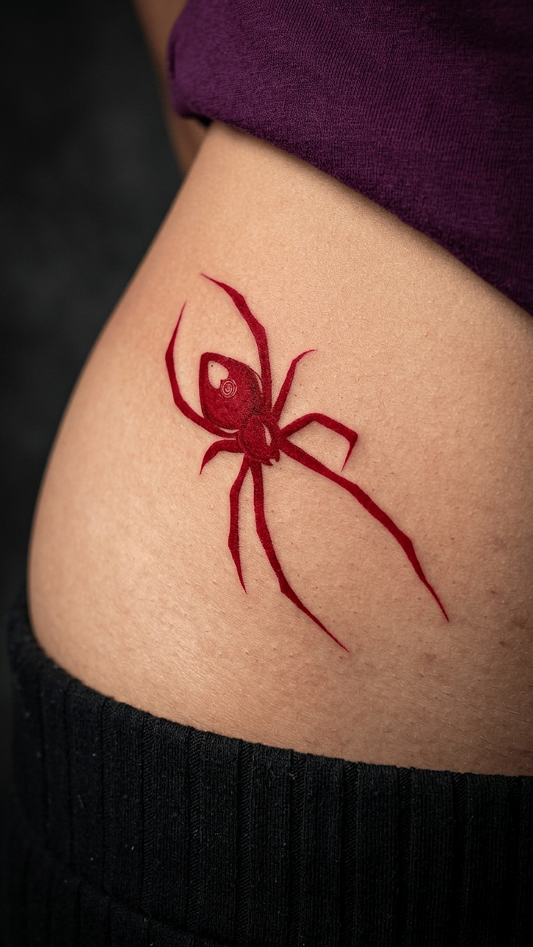 Crimson Spider Silhouette