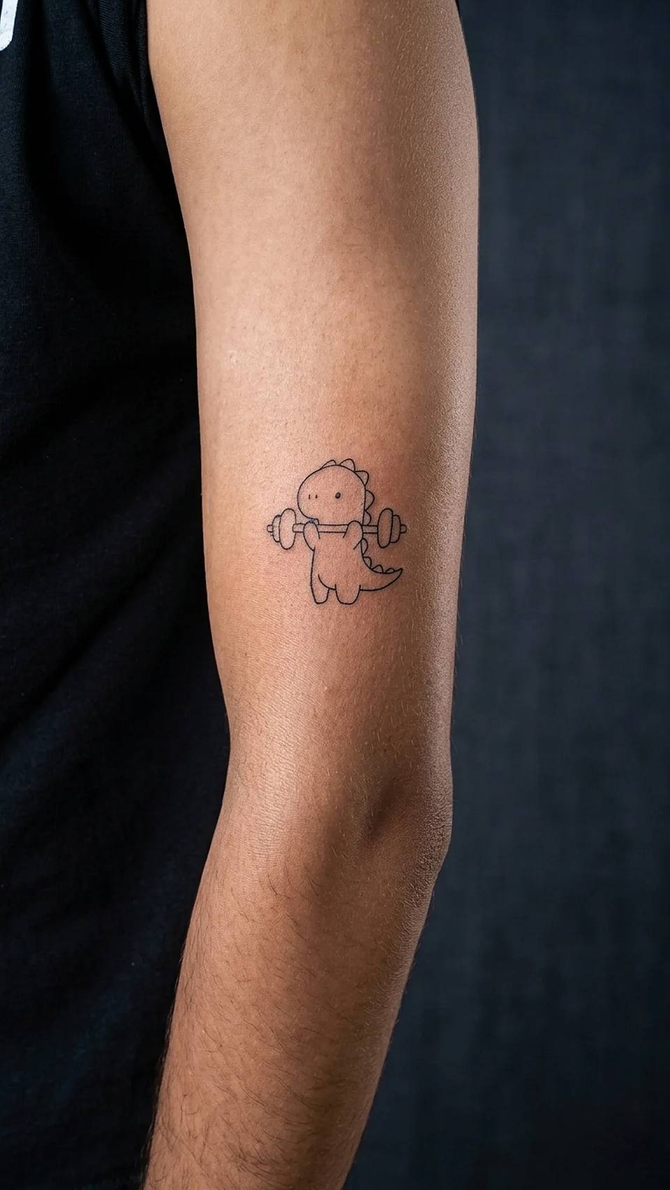 Tiny Dino Weightlifter