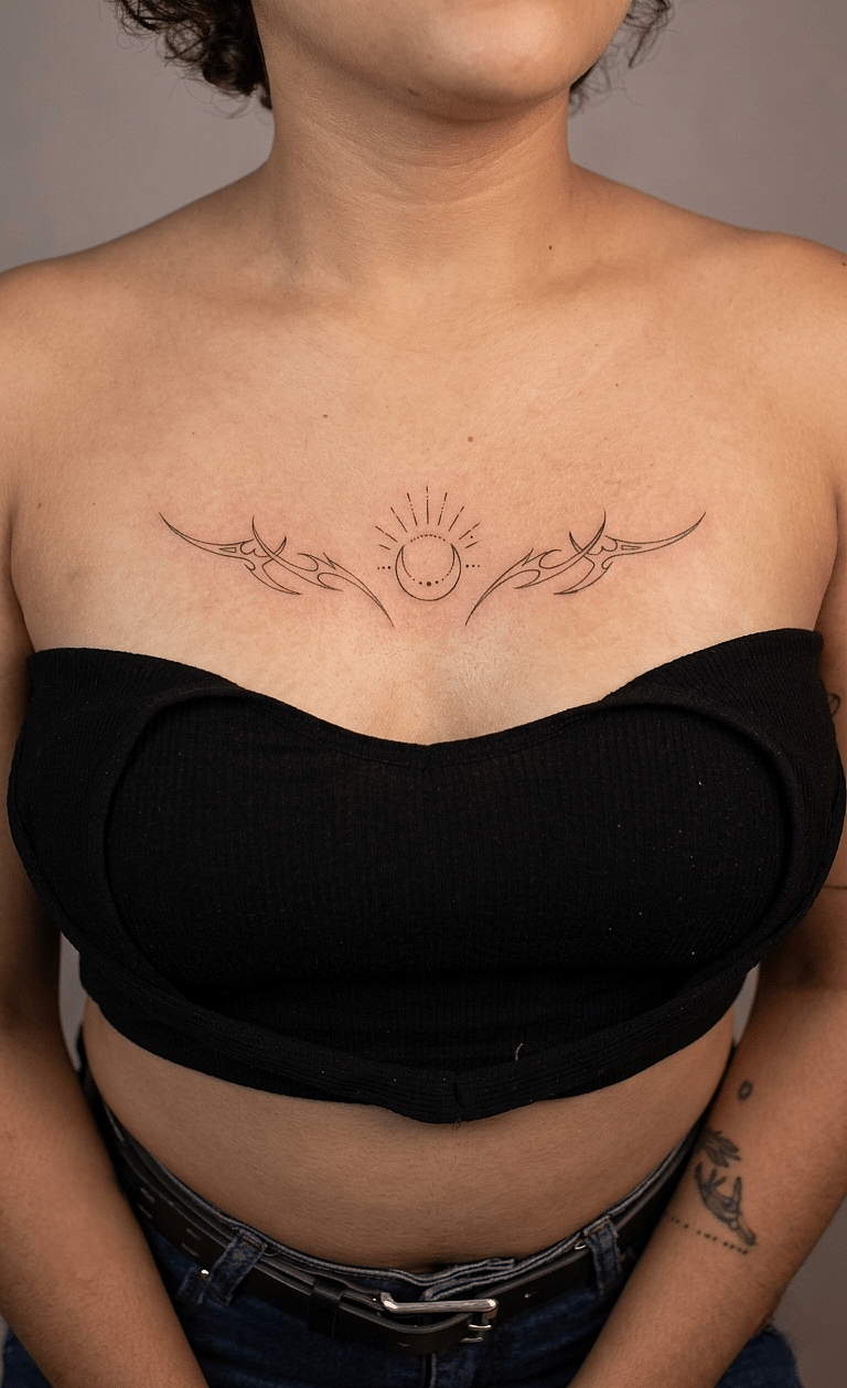 Sun & Moon Collarbone Ornament