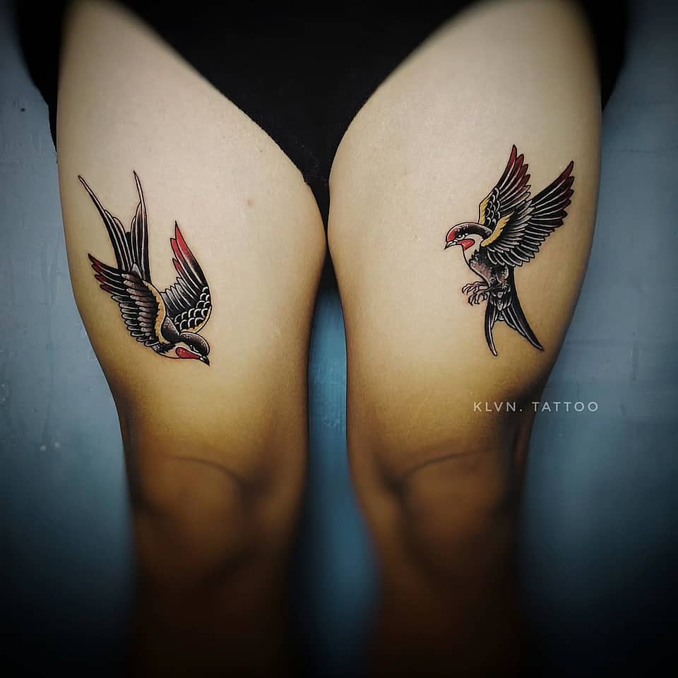 Twin Traditional Swallows