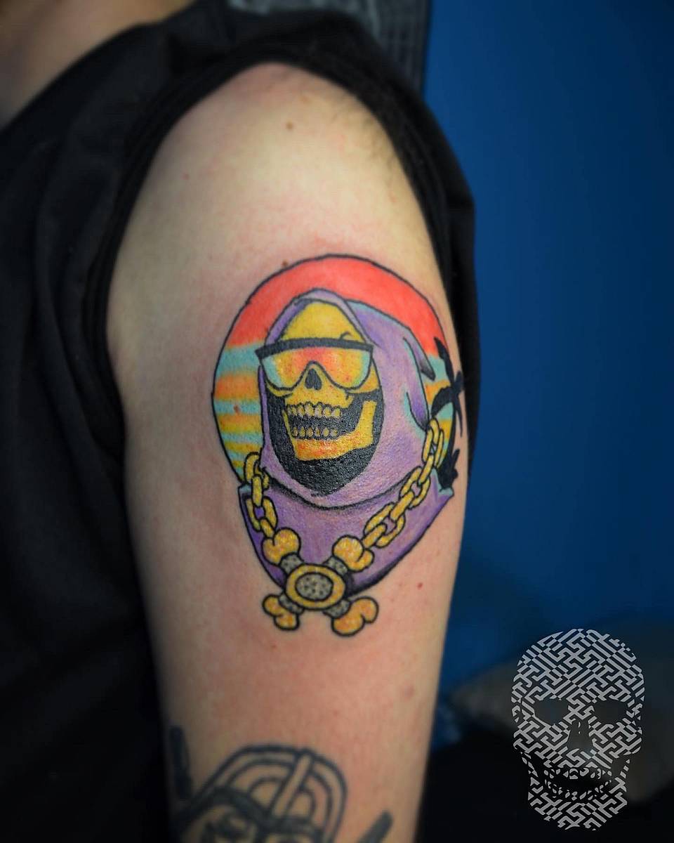 Vaporwave Skeletor Bling