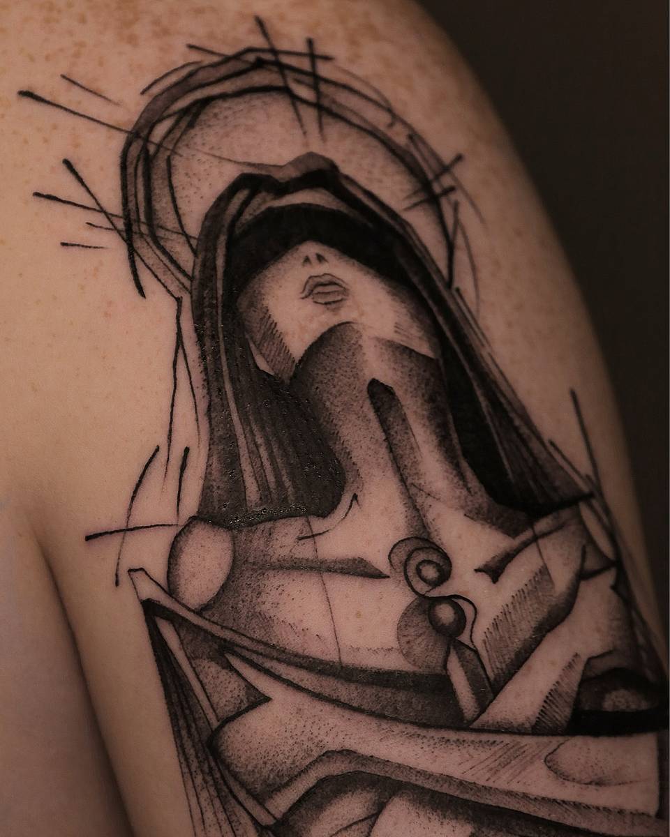 Veiled Figure with Halo
