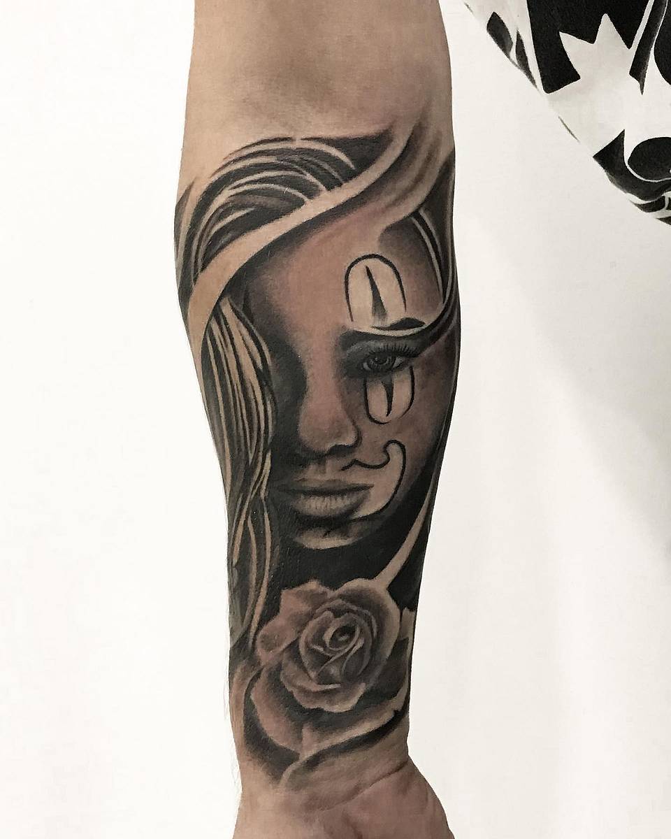 Veiled Smile and Rose