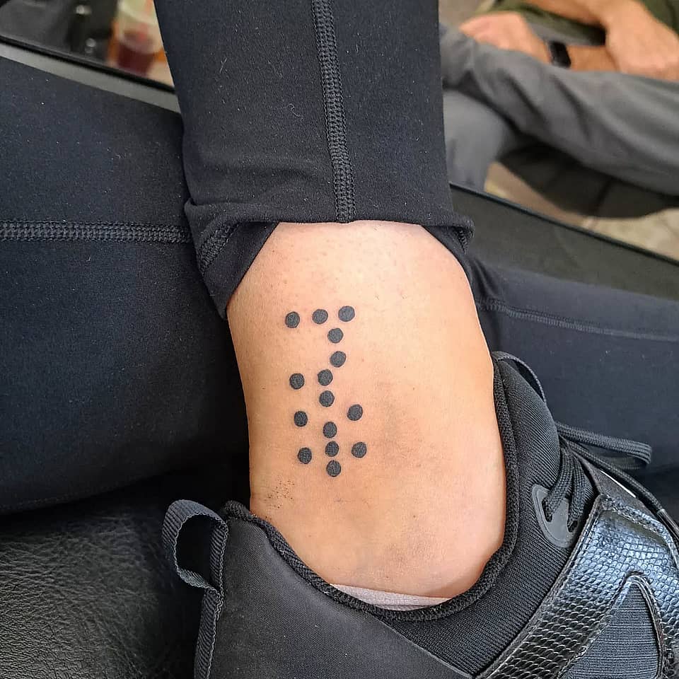 Vertical Braille Message
