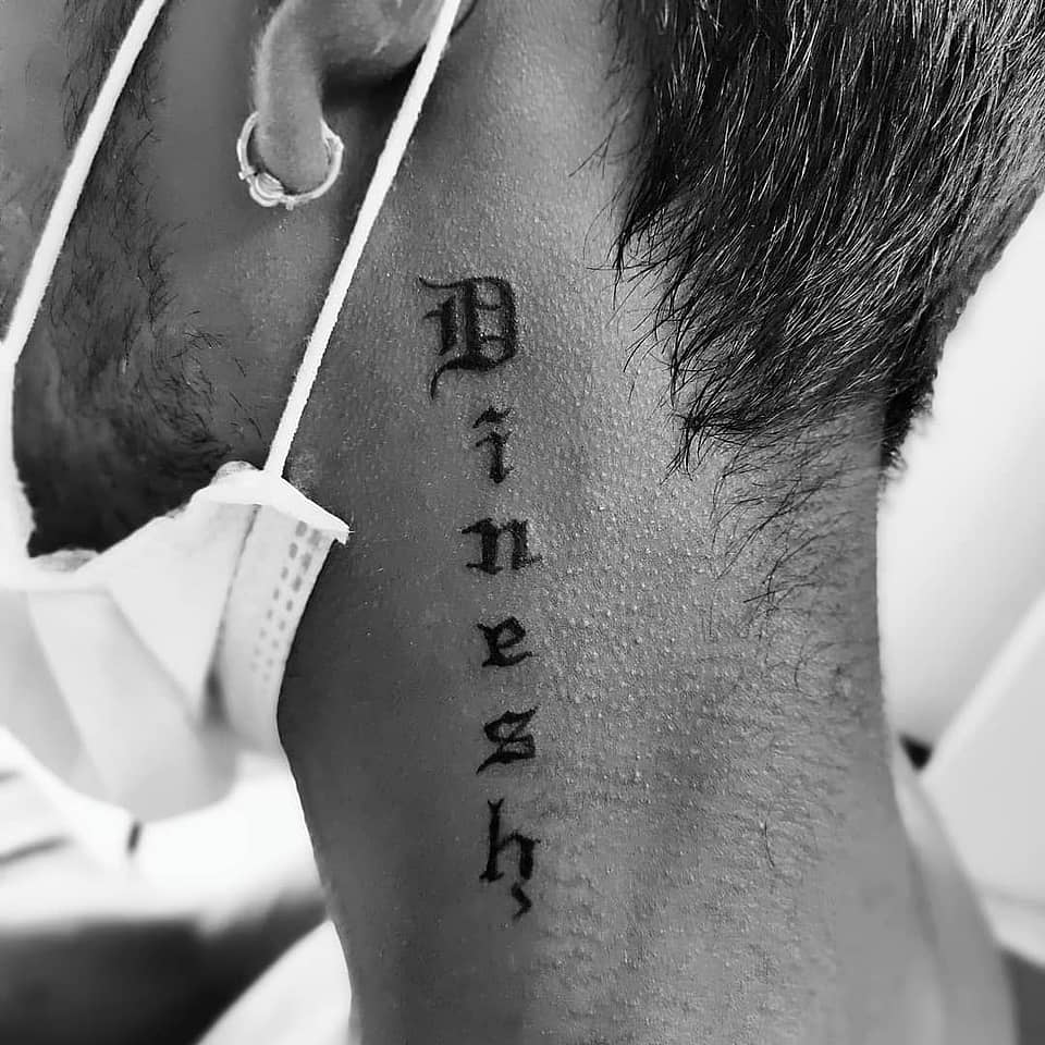 Vertical Old English Name