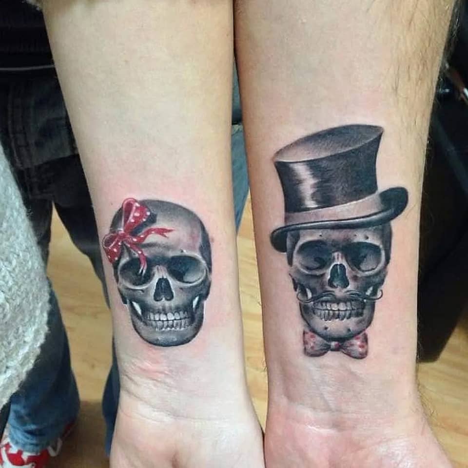Victorian Gentleman & Lady Skulls