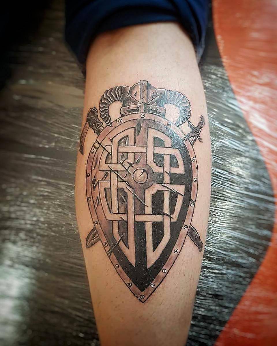 Viking Shield and Helm Knotwork